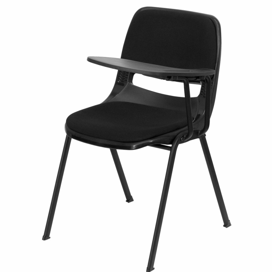 Classroom FLASH Tablet Arm Chairs | Padded Ergonomic Shell Chair With Left Handed Flip-Up Tablet Arm