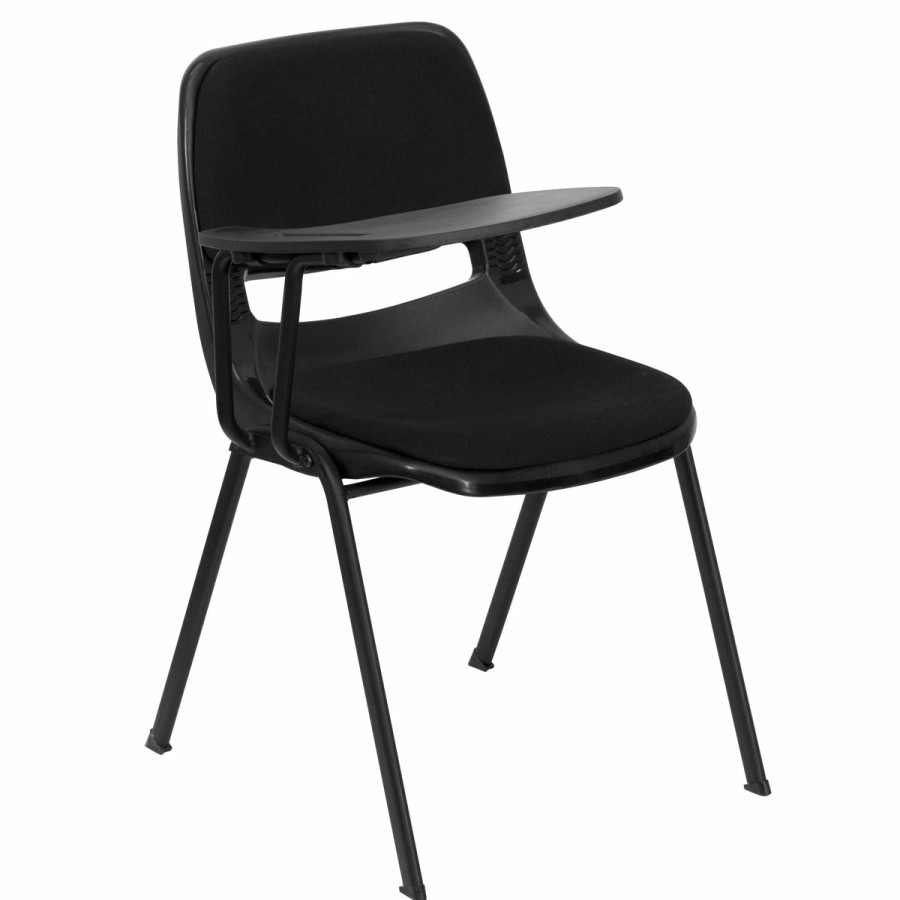 Classroom FLASH Tablet Arm Chairs | Padded Ergonomic Shell Chair With Right Handed Flip-Up Tablet Arm