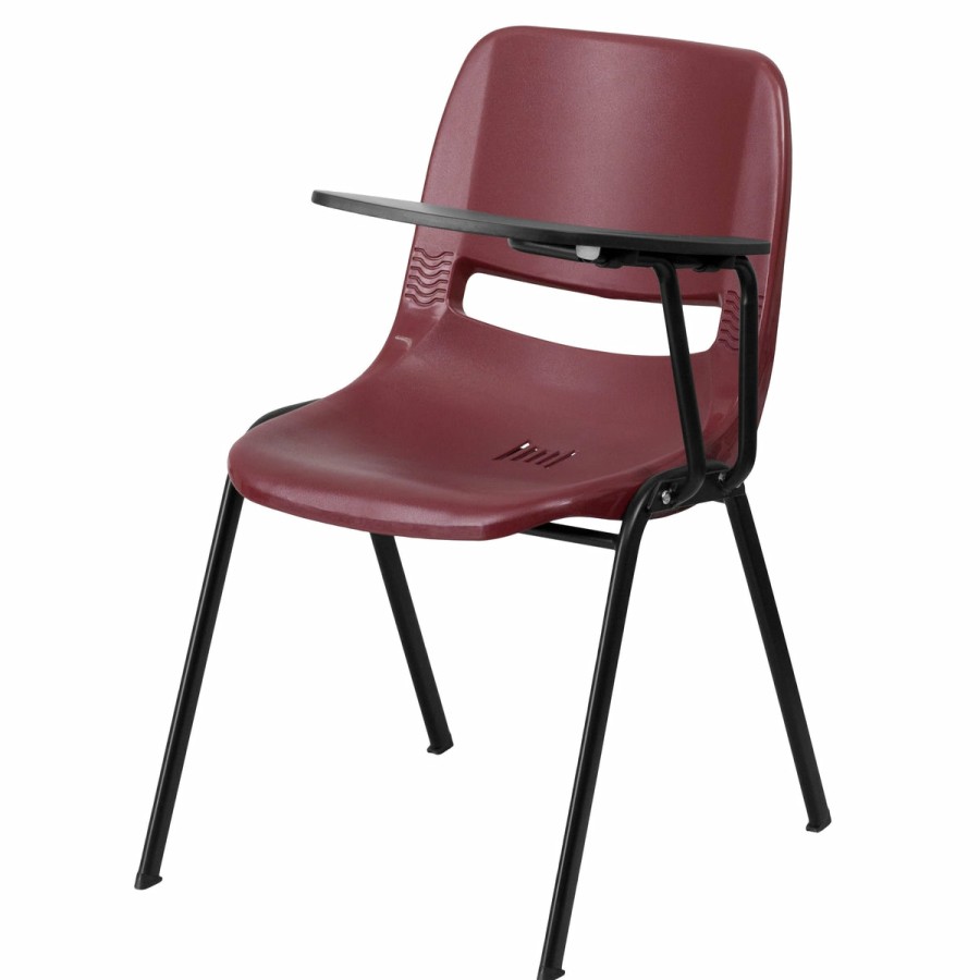 Classroom FLASH Tablet Arm Chairs | Ergonomic Shell Chair With Left Handed Flip-Up Tablet Arm