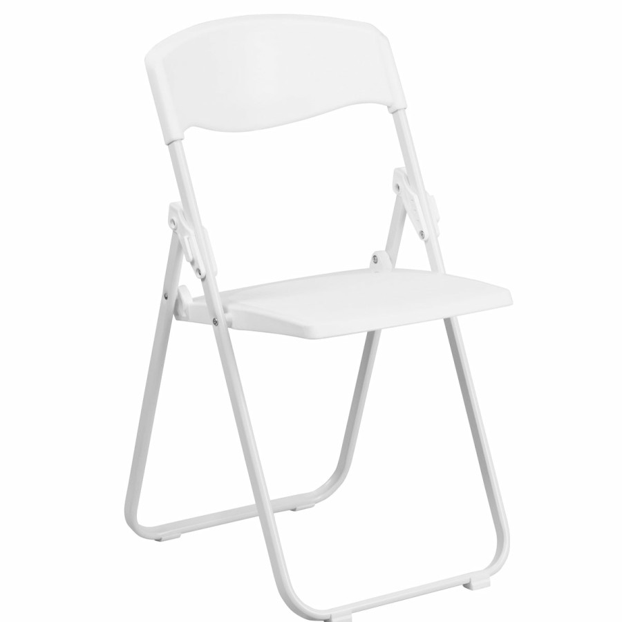 Folding & Event FLASH Plastic Folding Chairs | Hercules Series 500 Lb. Capacity Heavy Duty Plastic Folding Chair With Built-In Ganging Brackets