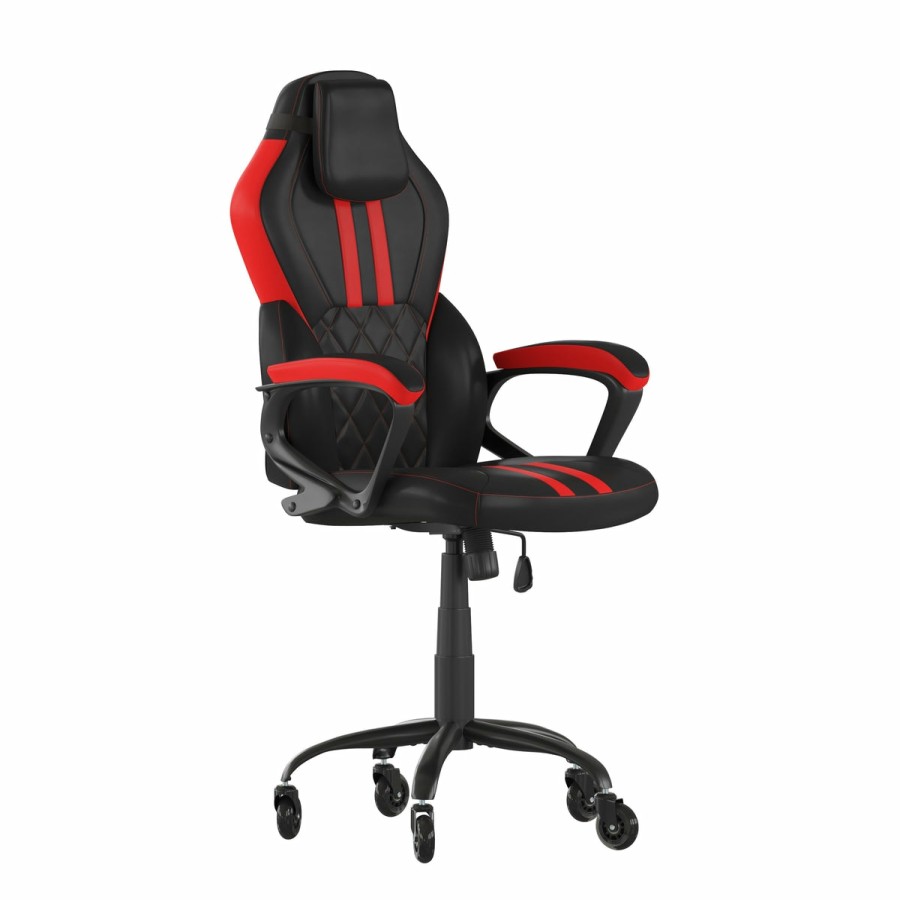 Office & Reception FLASH Gaming Desks & Chairs | Ergonomic Office Computer Chair - Adjustable Designer Gaming Chair - 360° Swivel - Roller Wheels