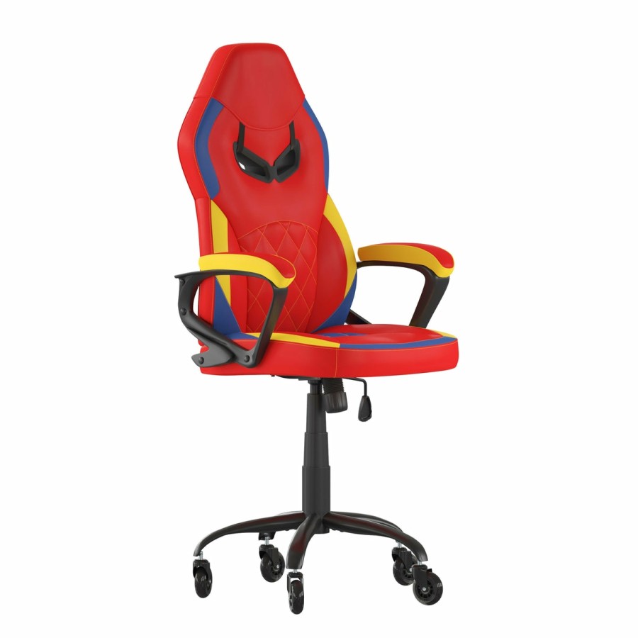 Office & Reception FLASH Gaming Desks & Chairs | Ergonomic Office Computer Chair - Adjustable Designer Gaming Chair - 360° Swivel - Roller Wheels