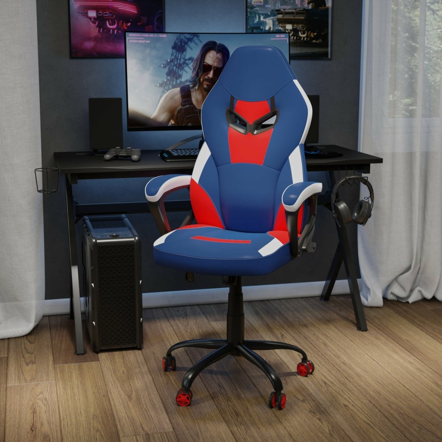 Office & Reception FLASH Gaming Desks & Chairs | Ergonomic Pc Office Computer Chair - Adjustable Designer Gaming Chair - 360° Swivel