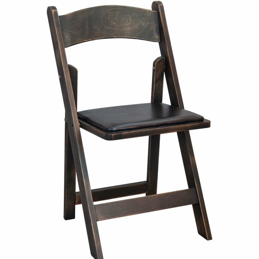 Folding & Event ADVANTAGE Wood Folding Chairs | Advantage Wood Folding Wedding Chair With Padded Seat