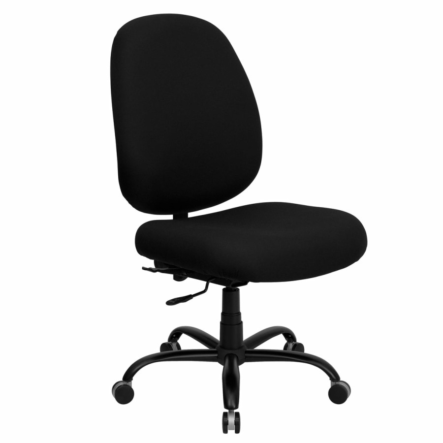 Office & Reception FLASH Big & Tall Office Chairs | Hercules Series Big & Tall 400 Lb. Rated Fabric Executive Swivel Ergonomic Office Chair With Adjustable Back Height