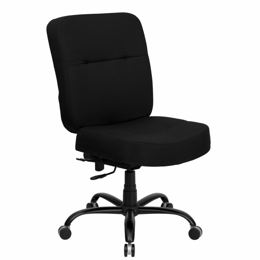 Office & Reception FLASH Big & Tall Office Chairs | Hercules Series Big & Tall 400 Lb. Rated Executive Swivel Ergonomic Office Chair With Rectangular Back