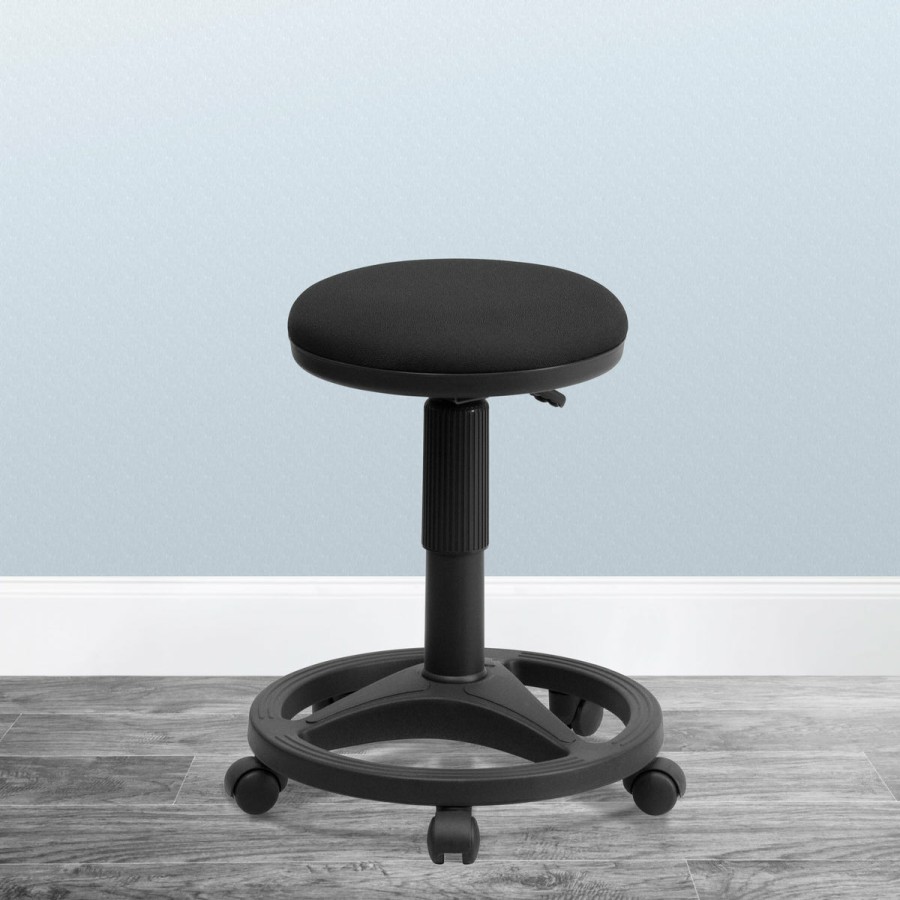 Office & Reception FLASH Task Office Chairs | Ergonomic Stool With Foot Ring