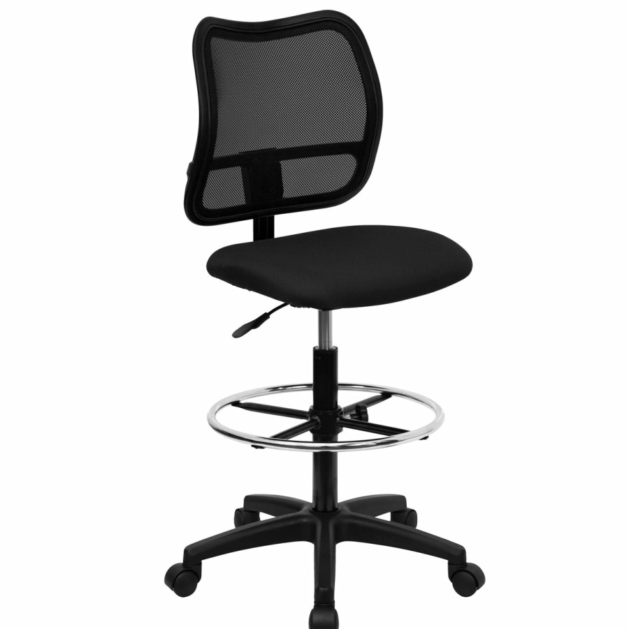 Office & Reception FLASH Drafting Stools | Mid-Back Mesh Drafting Chair