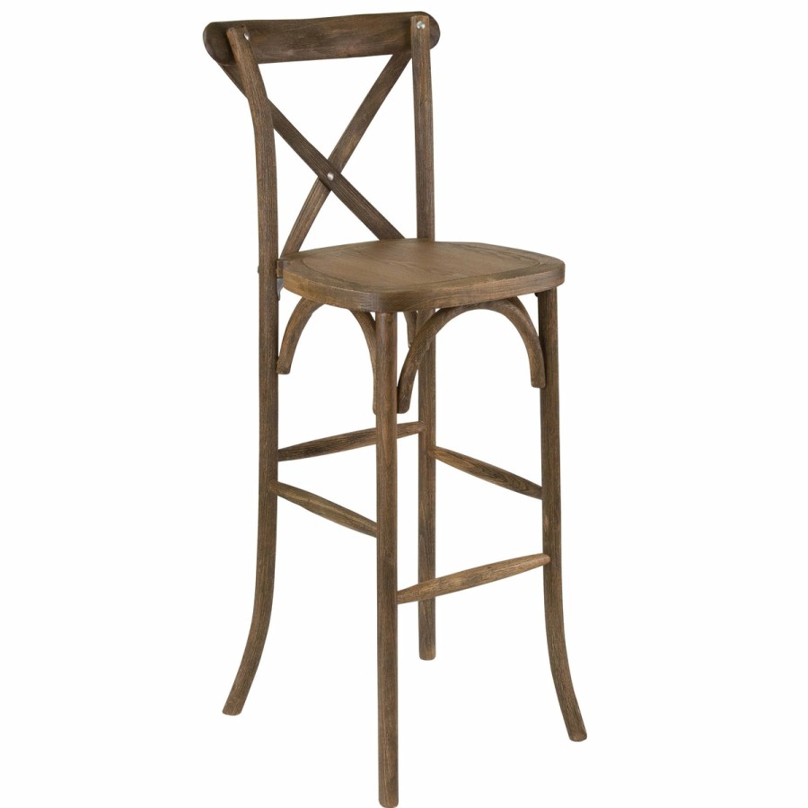 Folding & Event FLASH Cross Back Chairs | Hercules Series Wood Cross Back Barstool