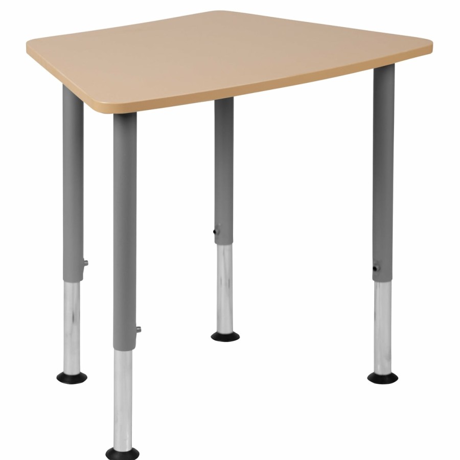 Classroom FLASH Desks & Study Carrels | Hex Collaborative Student Desk (Adjustable From 22.3" To 34") - Home And Classroom