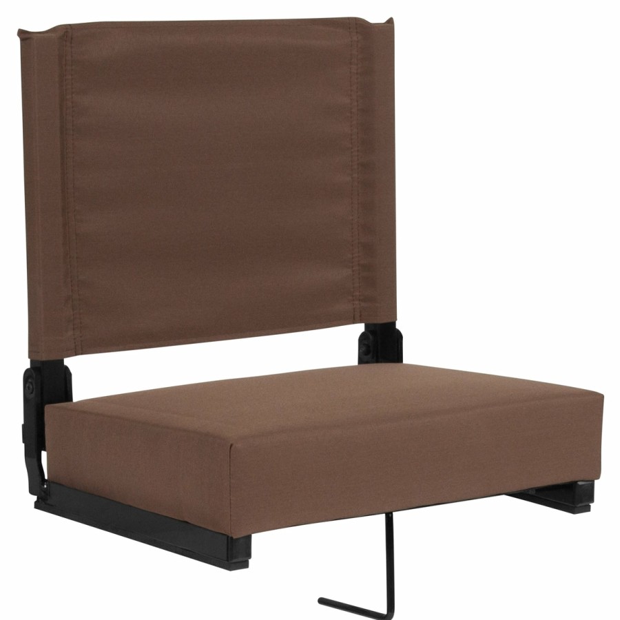 More FLASH | Grandstand Comfort Seats By Flash - 500 Lb. Rated Lightweight Stadium Chair With Handle & Ultra-Padded Seat