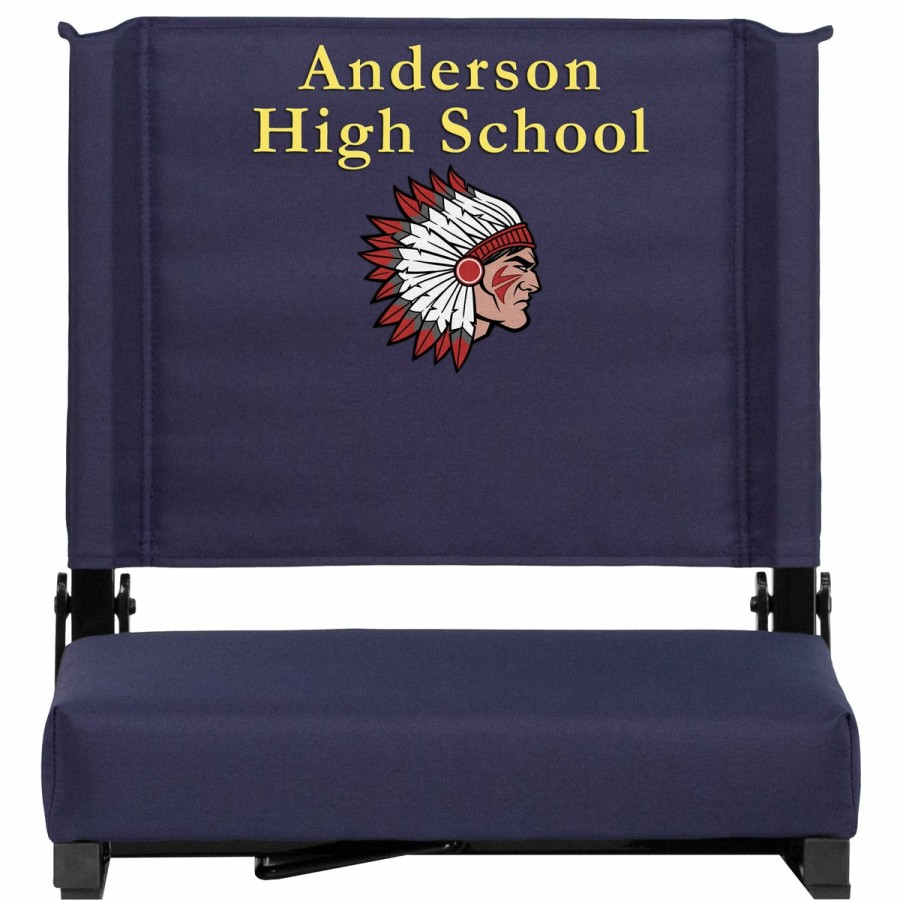 More FLASH | Personalized Grandstand Comfort Seats By Flash - 500 Lb. Rated Stadium Chair With Handle & Ultra-Padded Seat