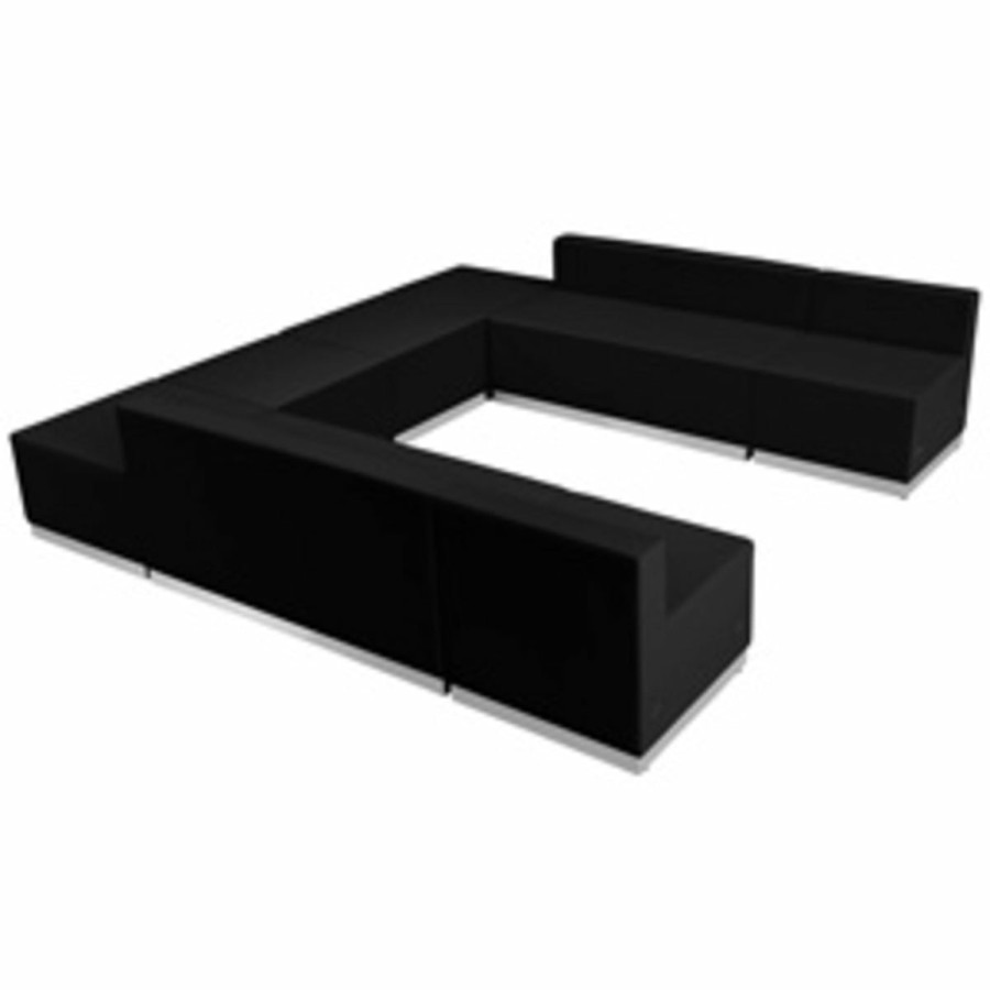 Office & Reception FLASH Modular Reception Sets | Hercules Alon Series Leathersoft Reception Configuration, 8 Pieces