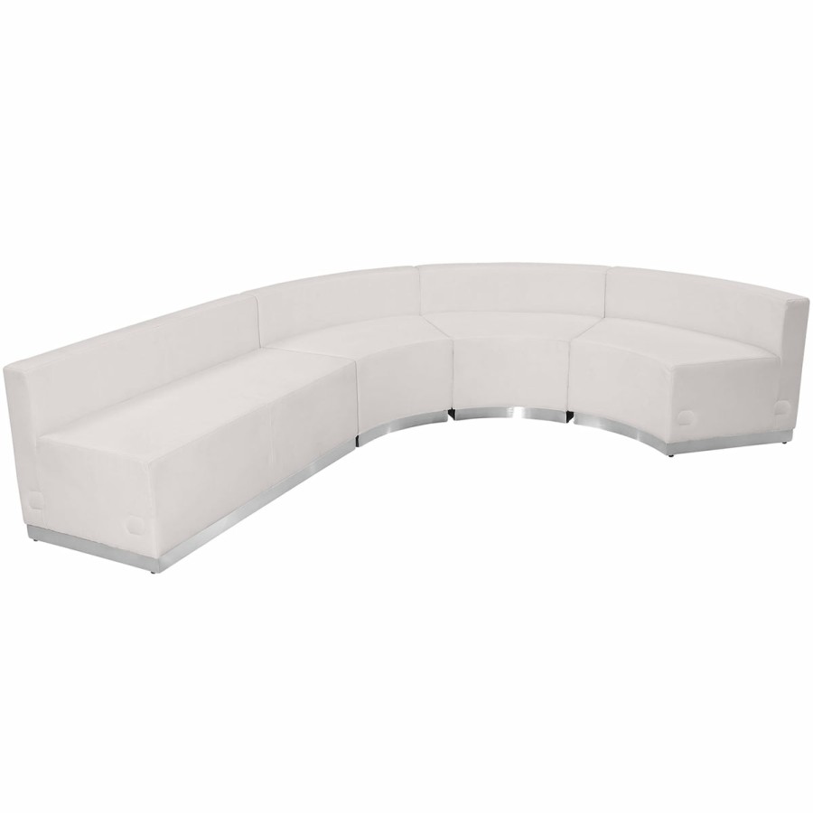 Office & Reception FLASH Modular Reception Sets | Hercules Alon Series Leathersoft Reception Configuration, 4 Pieces