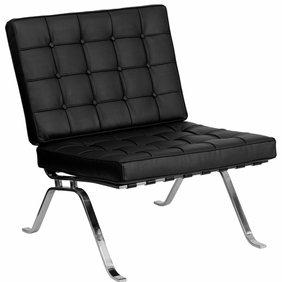 Office & Reception FLASH Reception Chairs | Hercules Flash Series Leathersoft Lounge Chair With Curved Legs