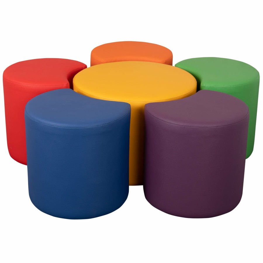 Classroom FLASH Soft Seating | Soft Seating Flexible Flower Set For Classrooms And Common Spaces Colors (18"H)