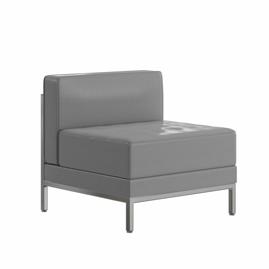 Office & Reception FLASH Modular Reception Chairs | Hercules Imagination Series Contemporary Leathersoft Middle Chair