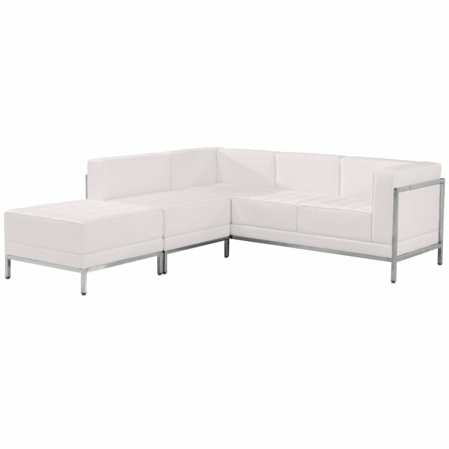 Office & Reception FLASH Modular Reception Sets | Hercules Imagination Series Leathersoft Sectional Configuration, 3 Pieces