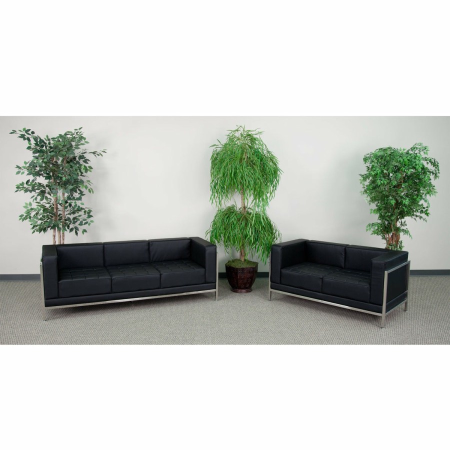 Office & Reception FLASH Modular Reception Sets | Hercules Imagination Series Leathersoft Sofa & Loveseat Set