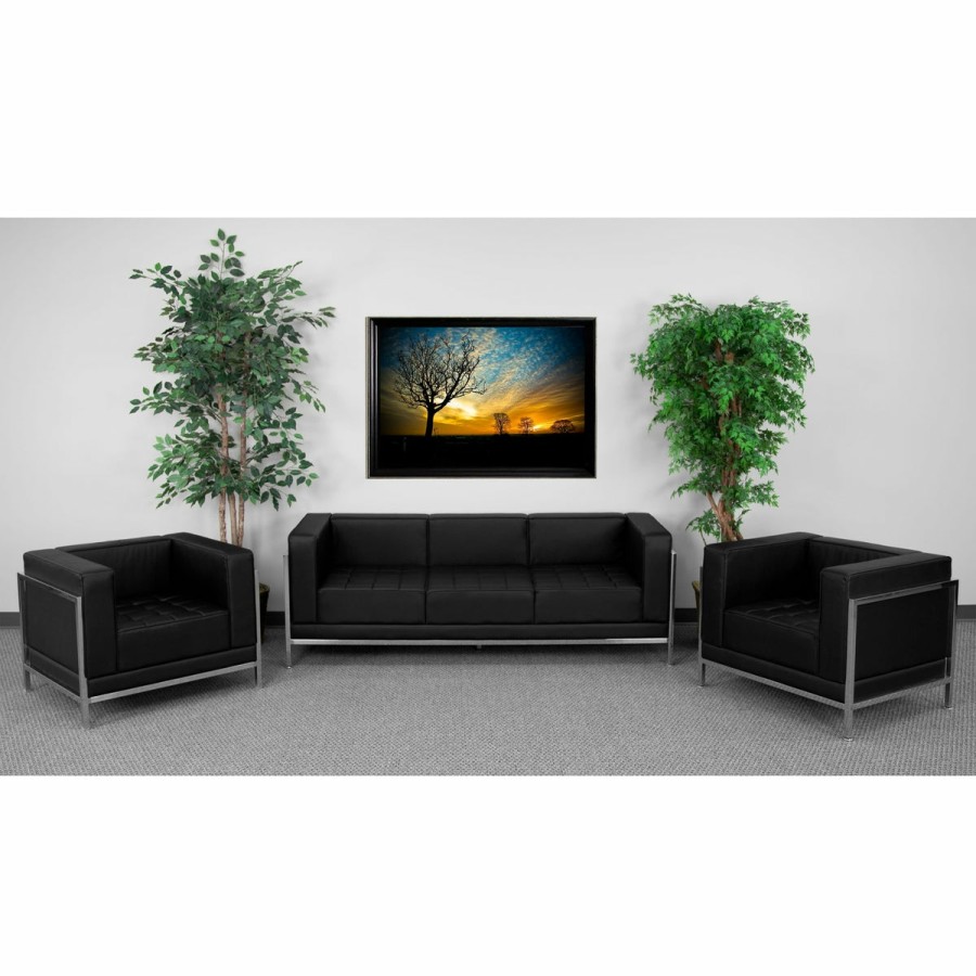 Office & Reception FLASH Modular Reception Sets | Hercules Imagination Series Leathersoft Sofa & Chair Set