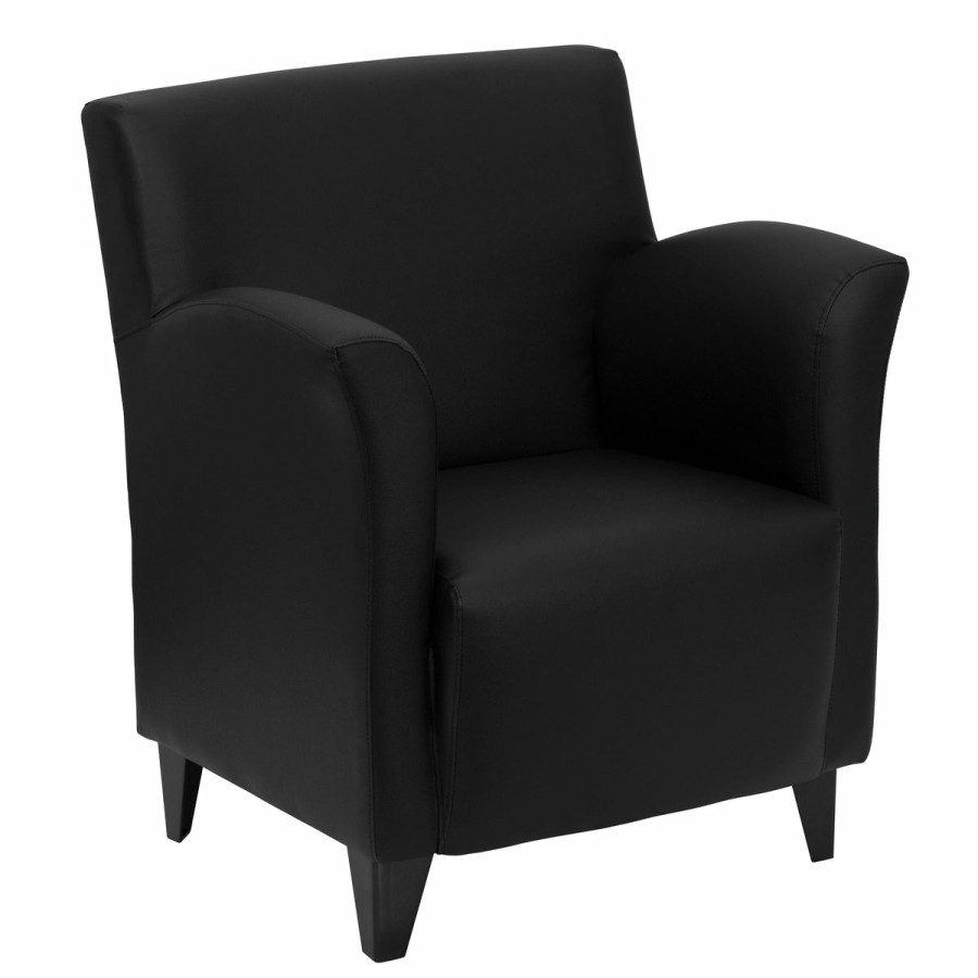 Office & Reception FLASH Reception Chairs | Hercules Roman Series Leathersoft Lounge Chair With Flared Arms