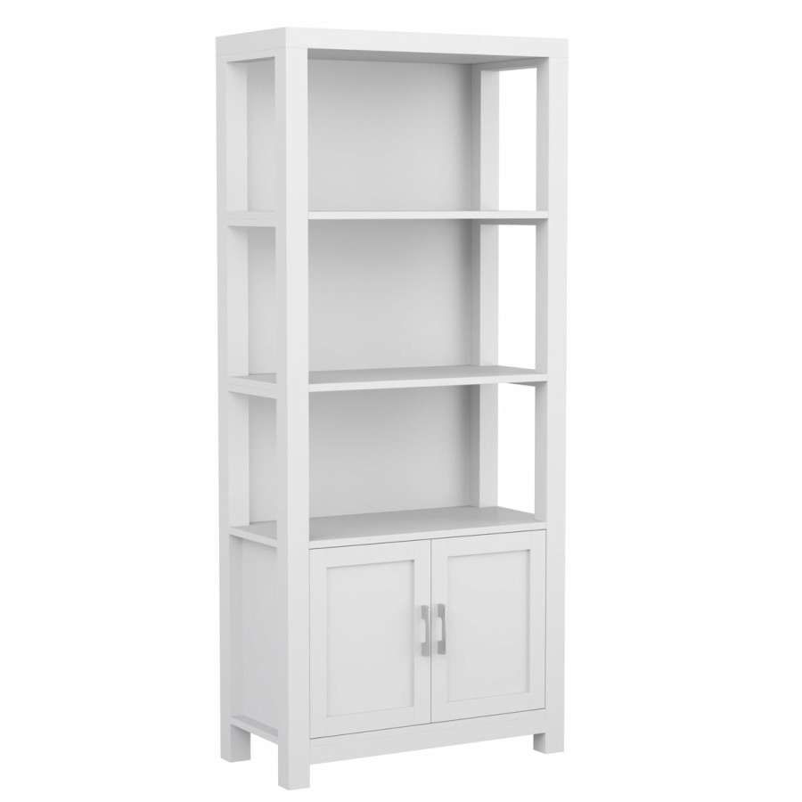 Office & Reception MARTHA STEWART Storage And Book Shelves | Hutton 68" Shaker Bookcase With Storage Cabinet